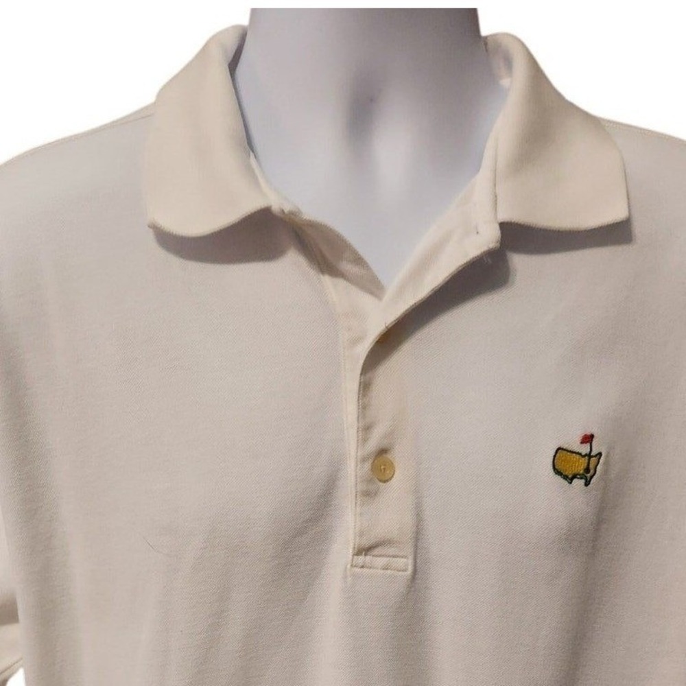 Augusta National Golf Shop Mens White Masters Polo Shirt Mercerized Cotton L - Picture 6 of 8